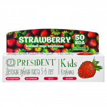 Детская Зубная паста PRESIDENT Kids 3-6 Strawberry 50RDA 50мл