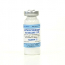 Бензилпенициллина натриевая соль порошок для приготовления раствора для инъекций флакон 1млн ЕД Синтез
