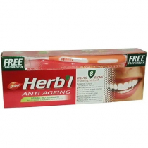 Зубная паста травяная с антивозрастным эффек. Dabur Herbal Anti Ageing Nat Red 150гр+зубная щетка