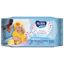 Аура  влажные салфетки для детей Ultra Comfort №15 АЛОЭ+Вит Е(110)