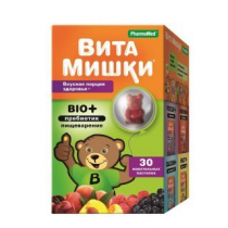ВитаМишки BIO+пребиотики жев.пастилки №30