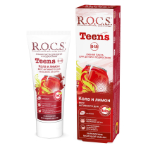 R.O.C.S. Зубная паста Kids для детей и подростков (8-18)Teens вкус актив дня кола/лимон 74 гр