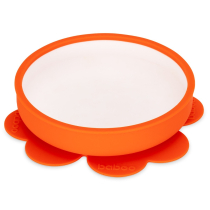 Baboo Тарелка силиконовая на присоске оранжевый 6+ мес 380мл