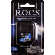 R.O.C.S. Зубная нить расширяющаяся "Black Edition" 40 м.