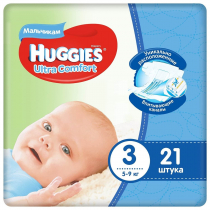 Подгузники Huggies Ultra Comfort Conv 3 №21 мальчик