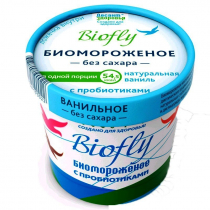 Биомороженое "Biofly натуральная ваниль" б/сах., на фруктозе ст. 45гр