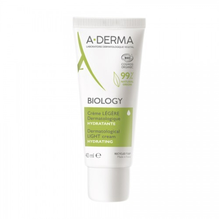 A-DERMA BIOLOGY Крем дерматологический увлажняющий для нормальной и комбинированной кожи LIGHT 40мл