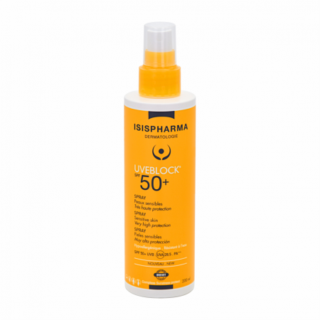 Увеблок SPF 50+ Солнцезащитный спрей для чувствительной кожи лица и тела 200 мл
