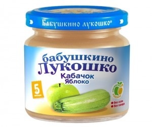 Лукошко Пюре Кабачки и Яблоко без сахара с 3,5 мес